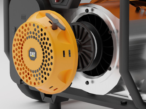 Gas Powered Portable Generator 3D Model