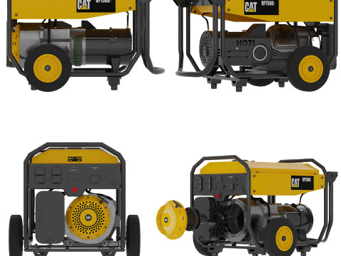 Gas Powered Portable Generator 3D-Modell