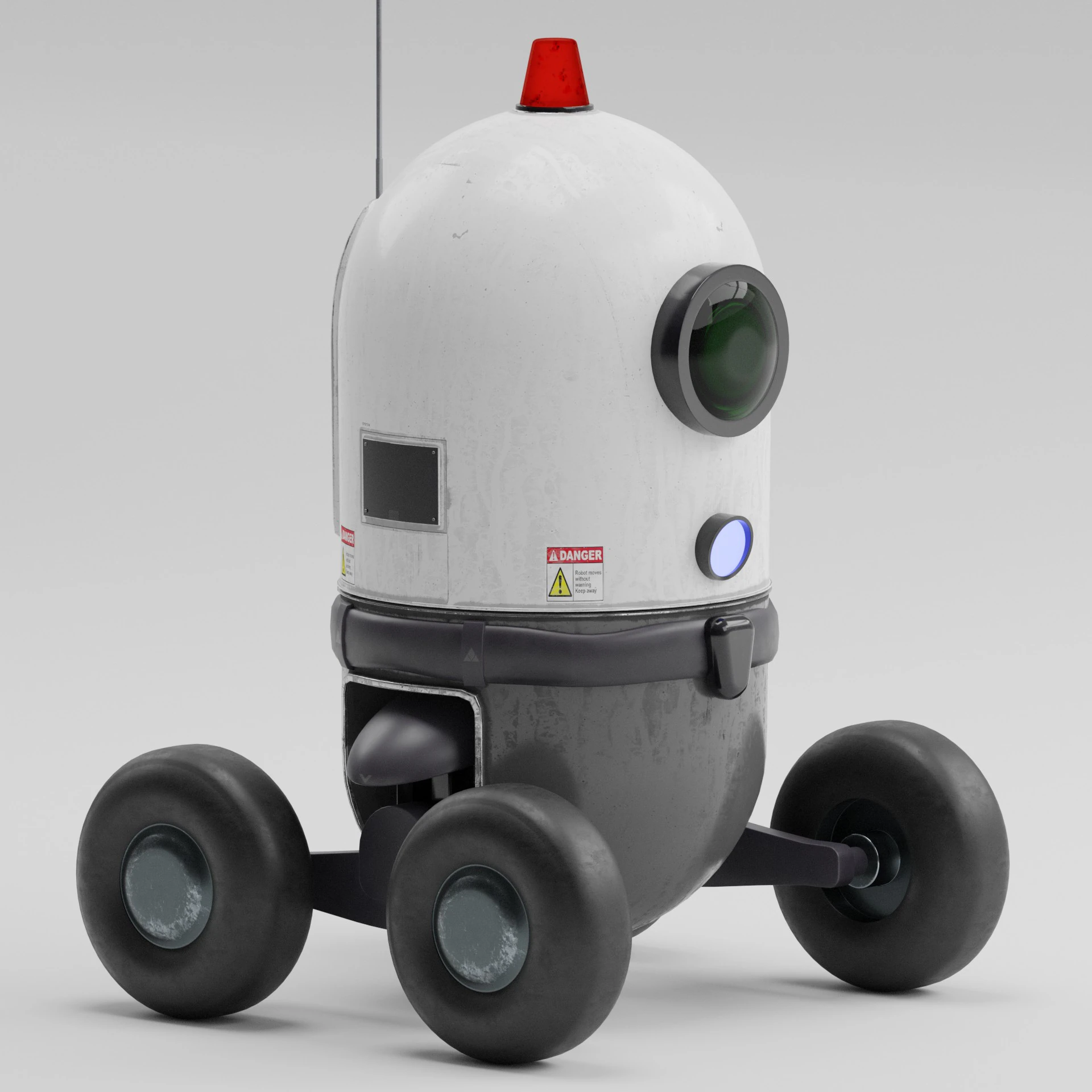 Security Robot 3D Model .c4d .max .obj .3ds .fbx .stl .blend 
