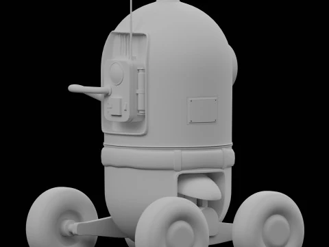 Security Robot 3D Model