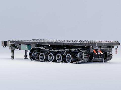 Military Chain Trailer Model 3D