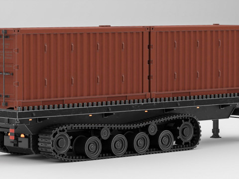 Military Chain Trailer Model 3D