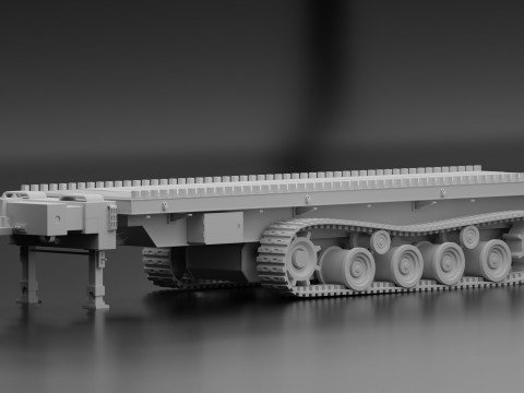 Military Chain Trailer Model 3D