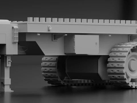 Military Chain Trailer 3D Model