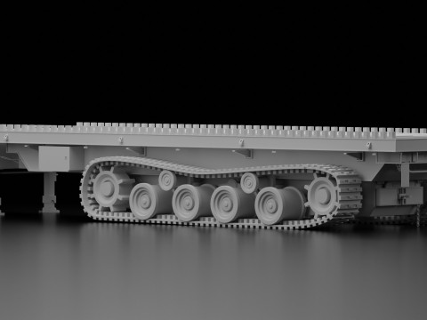 Military Chain Trailer Model 3D