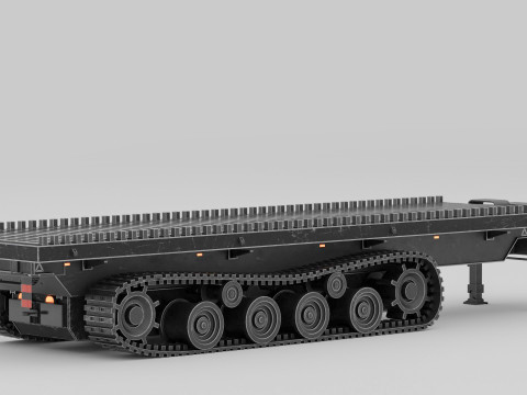 Military Chain Trailer Model 3D