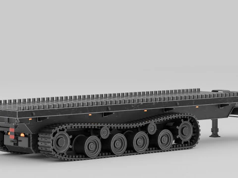 Military Chain Trailer 3D Model