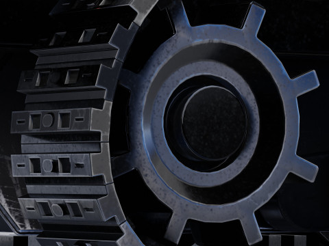 Military Chain Trailer Model 3D