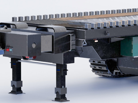 Military Chain Trailer Model 3D