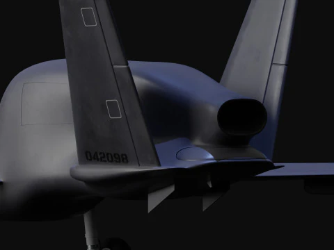 Drone da combattimento e ricognizione Modello 3D