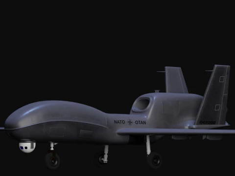 Drone da combattimento e ricognizione Modello 3D