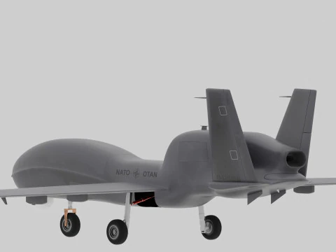 Drone da combattimento e ricognizione Modello 3D