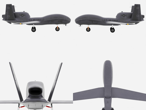 Combat and Reconnaissance Drone 3D Model