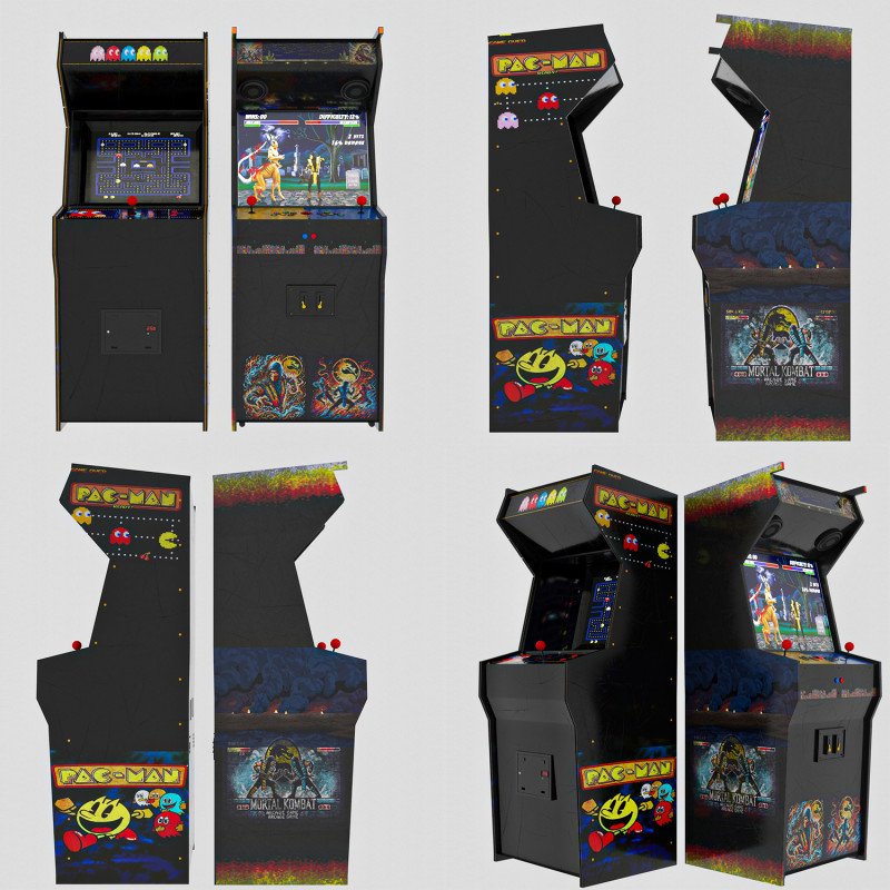 Mortal Combat - Pac Man Arcade Game Model 3D .c4d .max .obj .3ds .fbx .stl .blend 