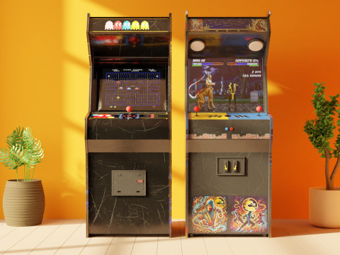 Mortal Combat - Pac Man Arcade Game Model 3D
