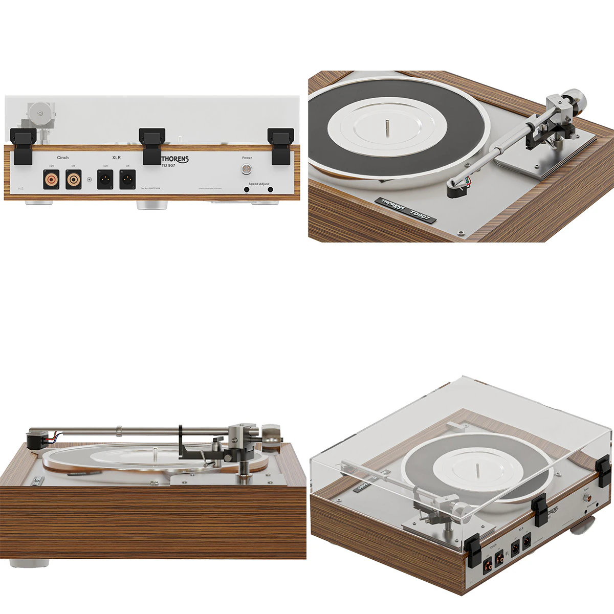 Thorens TD-907 turntable 3D Model .c4d .max .obj .3ds .fbx .stl .blend