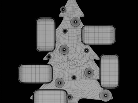 Christmas tree picture frame 3D Model