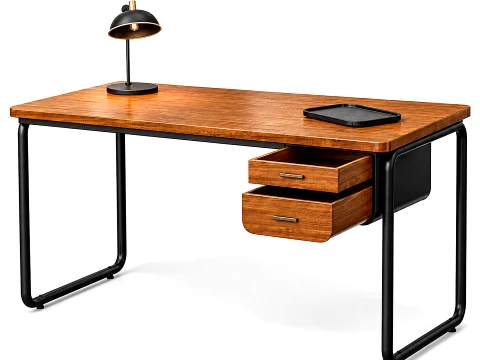 American Retro Desk 3D Model