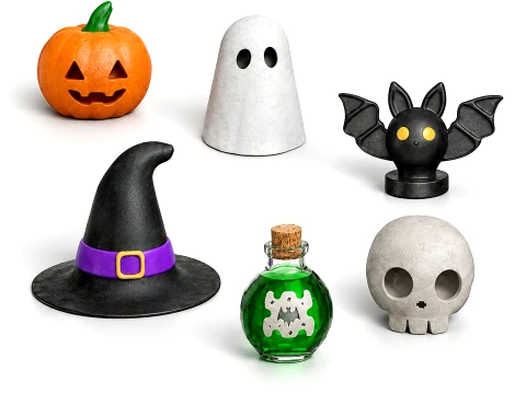 Halloween Essentials set 3D Модель