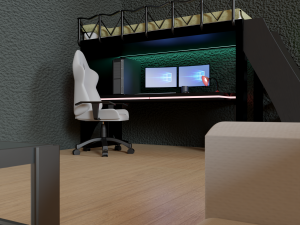 Bedroom gaming 3D Model