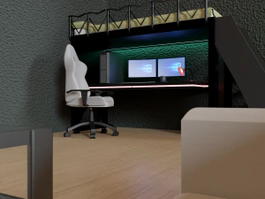 Bedroom gaming 3D Model