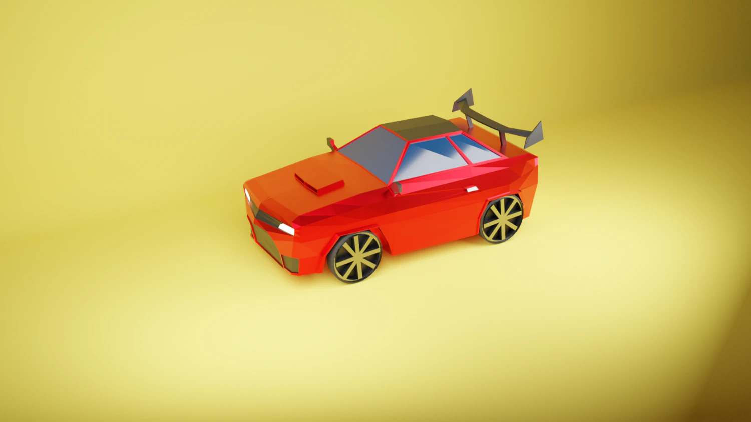 chevrolet camaro low poly 3D Model .c4d .max .obj .3ds .fbx .stl .blend