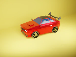 시보레 카마로 로우 폴리 3D 모델