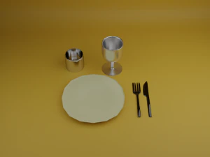 주방용 칼 3D 모델