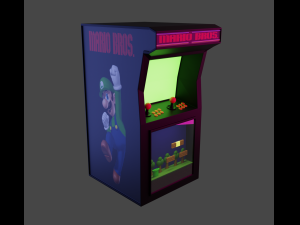 Arcade Mario 3D Model