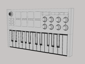 AKAI MPK MINI MK3 Controller MIDI Model 3D