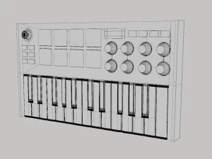 AKAI MPK MINI MK3 Controller MIDI 3D Model