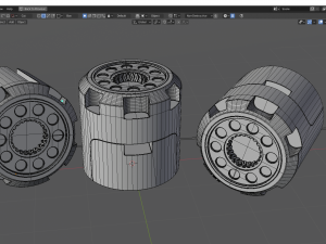 sci-fi space cylinder 3D Model