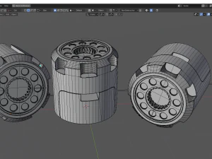 sci-fi space cylinder 3D Model