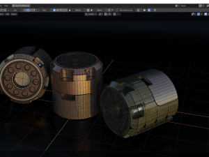 sci-fi space cylinder 3D Model