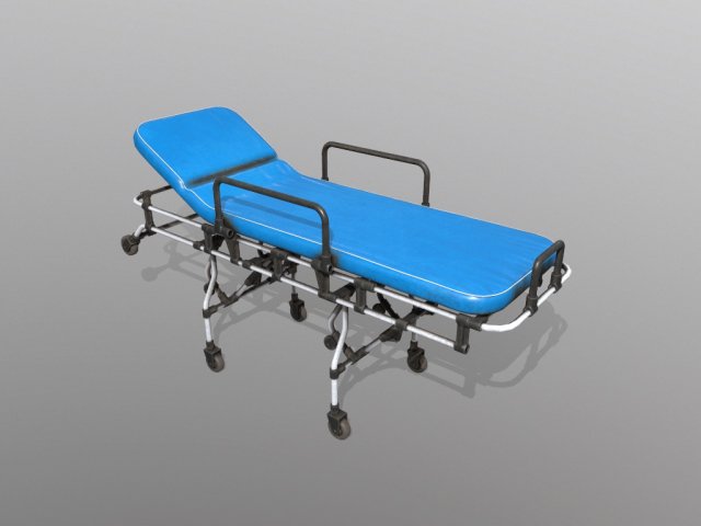 ambulance bed 3D 模型 .c4d .max .obj .3ds .fbx .stl .blend 