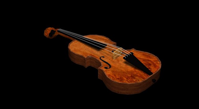 violin Modello 3D .c4d .max .obj .3ds .fbx .stl .blend 