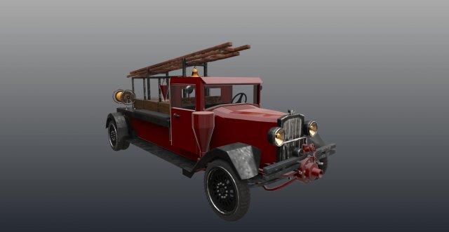 fire engine 3D Model .c4d .max .obj .3ds .fbx .stl .blend 