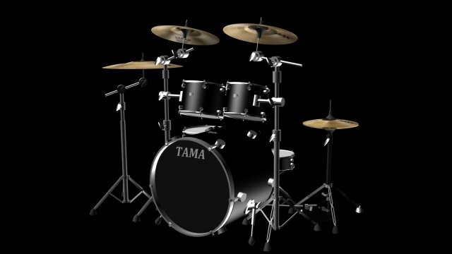 Drums 3D Model .c4d .max .obj .3ds .fbx .stl .blend 