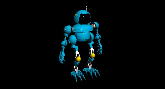 robot 3D Model .c4d .max .obj .3ds .fbx .stl .blend 