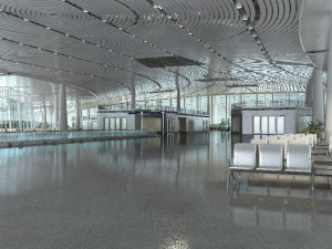 airport interior 01 3D Model