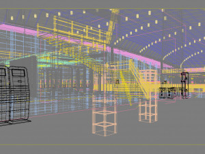 airport interior 01 3D Model