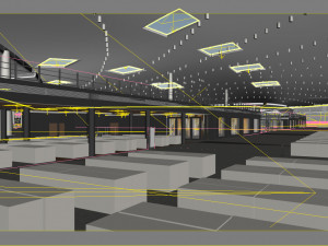 airport interior 01 3D Model
