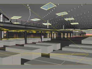airport interior 01 3D Model