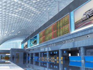 airport interior 03 3D Model
