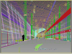 airport interior 03 3D Model