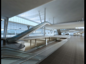 airport interior 04 3D Model