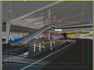 airport interior 04 3D Model