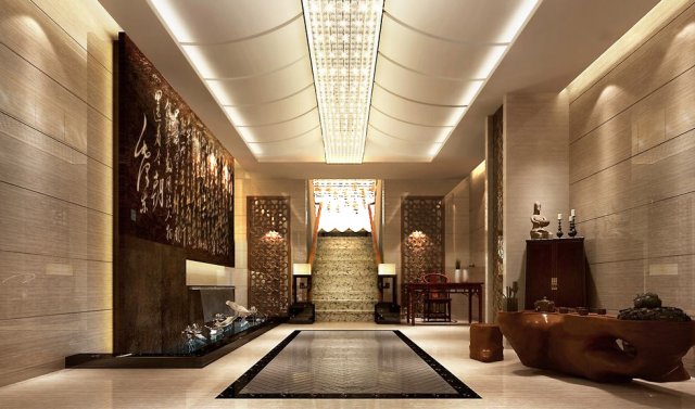 lobby 001 Model 3D .c4d .max .obj .3ds .fbx .stl .blend 