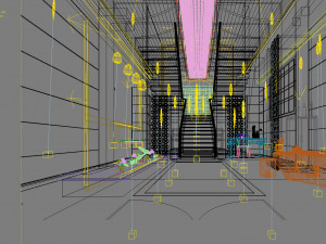lobby 001 Model 3D