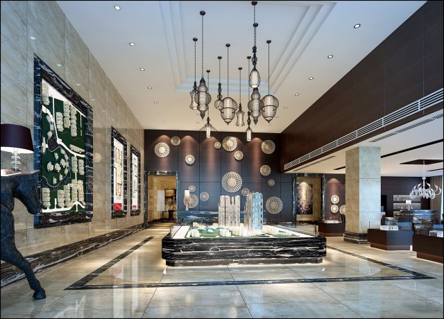 lobby 003 Modelo 3D .c4d .max .obj .3ds .fbx .stl .blend